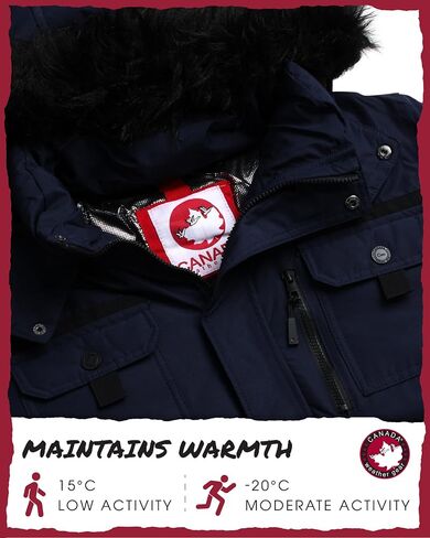 CANADA WEATHER GEAR Men's Parka - Heavyweight Ripstop Insulated ThermaFoil Lined Puffer Winter Jacket for Men (M-XXL), Size 4X, Black in Saudi Arabia