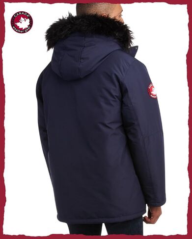 CANADA WEATHER GEAR Men's Parka - Heavyweight Ripstop Insulated ThermaFoil Lined Puffer Winter Jacket for Men (M-XXL), Size 4X, Black in Saudi Arabia
