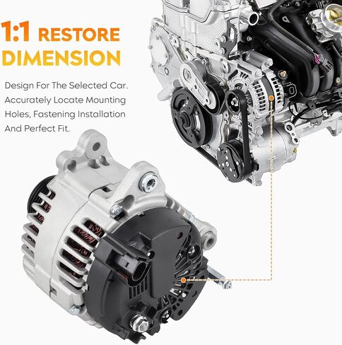 New Alternator for Audi TT Quattro L4 1.8L 2000-2006, for VW Beetle Golf Jetta 1.9L 2.0L 1999-2006, ABO0229 40024039 028-903-028E 028-903-030A in Saudi Arabia