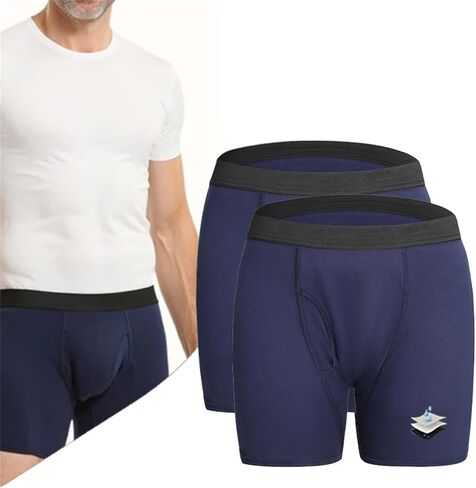 Orykas Mens Incontinence Underwear - Orykas Men's Ultra-Absorbent Incontinence Boxer Briefs, Leak Proof Washable in Saudi Arabia