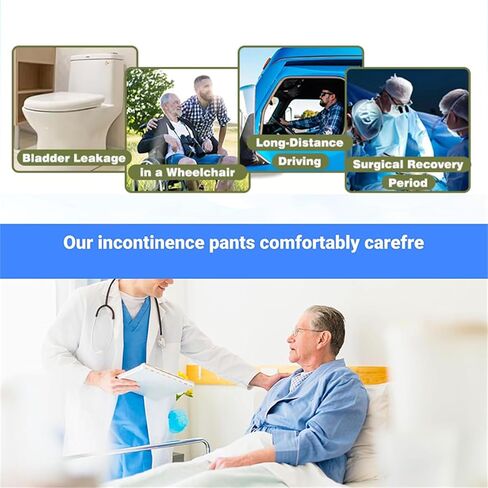 Orykas Mens Incontinence Underwear - Orykas Men's Ultra-Absorbent Incontinence Boxer Briefs, Leak Proof Washable in Saudi Arabia