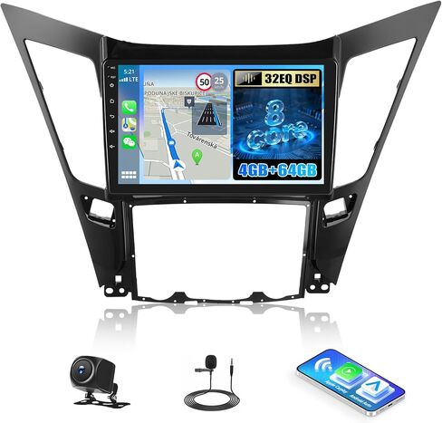 4G+64G 8 Android 13 Car Stereo Radio for Hyundai Sonata 2010 2011 2012 2013 2014 2015 Carplay Wireless Android Auto Bluetooth 5.0 EQ GPS 9 " in Kuwait