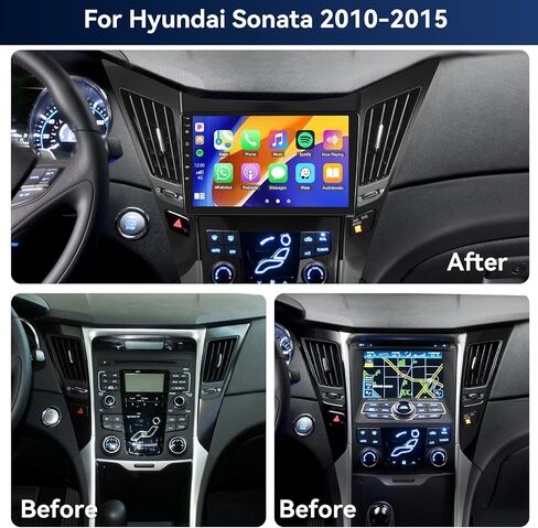4G+64G 8 Android 13 Car Stereo Radio for Hyundai Sonata 2010 2011 2012 2013 2014 2015 Carplay Wireless Android Auto Bluetooth 5.0 EQ GPS 9 " in Kuwait