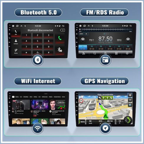 4G+64G 8 Android 13 Car Stereo Radio for Hyundai Sonata 2010 2011 2012 2013 2014 2015 Carplay Wireless Android Auto Bluetooth 5.0 EQ GPS 9 " in Kuwait