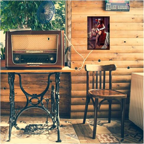 Retro Tin Sign Metal Poster Vintage Sexy Girl Decor Wall Decor for Bars Restaurants Cafe Club Plaque Man Cave Wall Decor for Men 8x12 Inch in Saudi Arabia