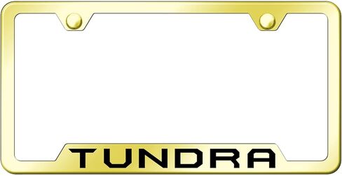 إطار لوحة ترخيص مقطوع بشعار Au-TOMOTIVE GOLD لسيارة Toyota Tundra (أسود) in Saudi Arabia