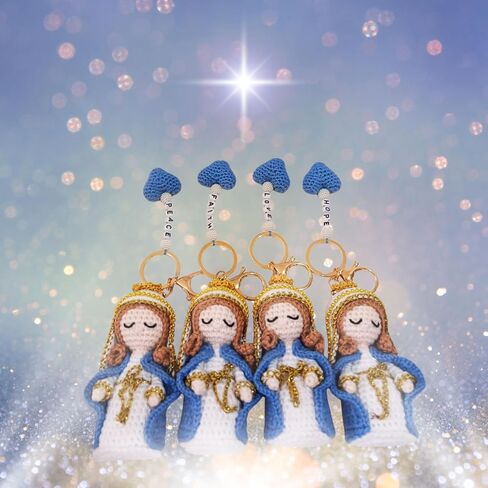 religious gift for women, Handmade crochet catholic, catholic gifts women virgin mary, Handmade Catholic Keychain catholoc in Saudi Arabia