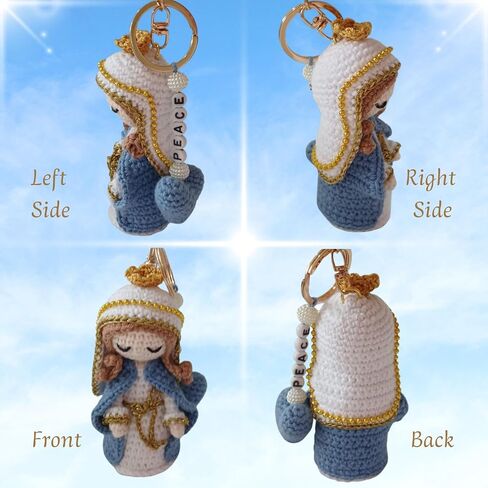 religious gift for women, Handmade crochet catholic, catholic gifts women virgin mary, Handmade Catholic Keychain catholoc in Saudi Arabia