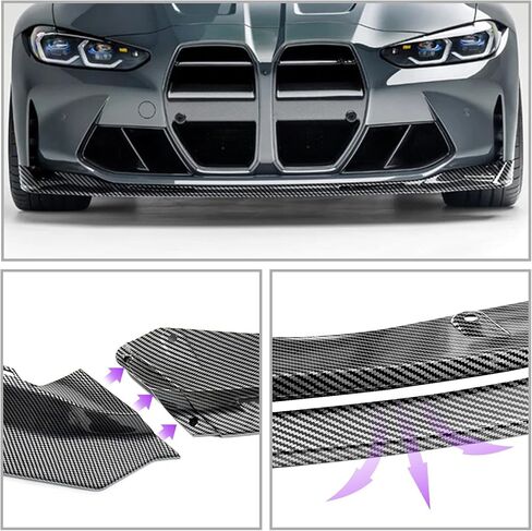 Carbon Fiber Front Bumper Lip Compatible with BMW G80 M3 G82 G83 M4 2021-2025, Front Splitter Protector Body Kit in Kuwait