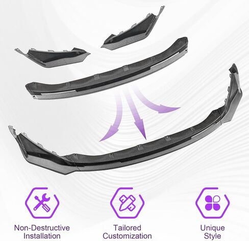 Carbon Fiber Front Bumper Lip Compatible with BMW G80 M3 G82 G83 M4 2021-2025, Front Splitter Protector Body Kit in Kuwait