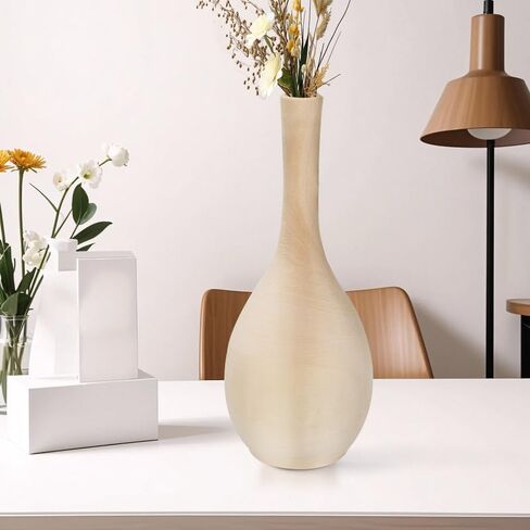 Basswood Wooden vases for Flowers Large Wood Vase Wooden vases for Home Decor centerpieces in Kuwait