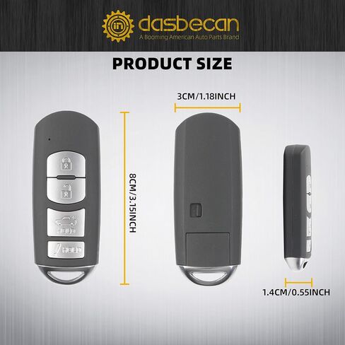 Dasbecan Key Fob Replacement 4 Buttons Compatible with Mazda 3 Mazda 6 2014-2018 MX-5 Miata 2016-2019 Smart Remote Control Keyless Entry Replaces GJY9-67-5DY WAZSKE13D01 IC: SKE13D-01 315MHz ID49 in Saudi Arabia