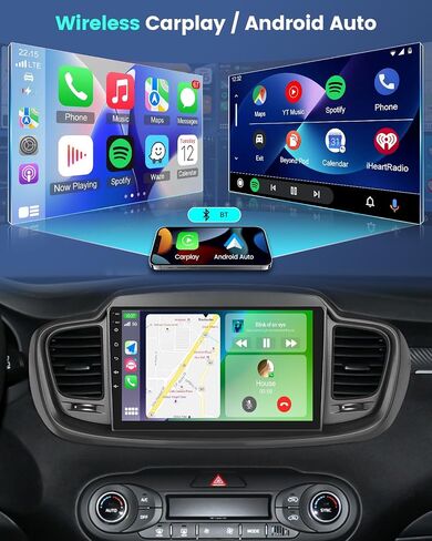 2+64G for KIA Sorento 2015 2016 2017 2018 2019 2020 Android Car Stereo with Wireless Carplay and Android Auto - 10 Inch HD Touchscreen Radio with EQ GPS WiFi FM/RDS + AHD Rear View Camera, MIC in Kuwait