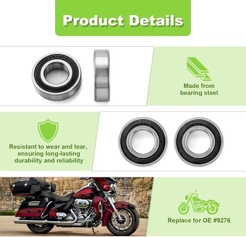Mofun Wheel Bearing Seal Kit Front/Rear Compatible with Harley Touring Road Glide Road King Street Glide 2005-2007 Sportster XL1200 2004-2007 Dyna FX 2000-2007 in Kuwait