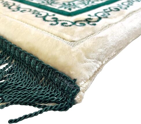 Modefa Foam Prayer Rug | Padded Cushion Janamaz Sajjada | One Inch Thick Soft Velvet Islamic Namaz Sajadah Carpet Luxury (Green) in Saudi Arabia