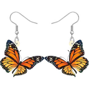 Acrylic Cute Orange Monarch Butterfly Earrings Spring Summer Insects Dangle Novelty Jewelry For Women Butterfly Lovers Charms Gifts in Saudi Arabia