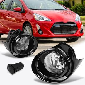 PM PERFORMOTOR Front Bumper Fog Lights+Bezel+Switch Compatible with Prius C 15-18,Clear Lens in Saudi Arabia