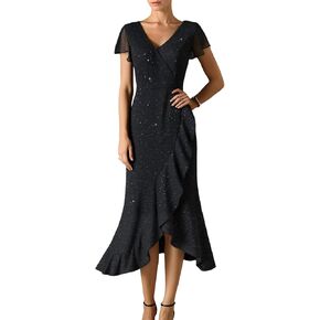 Black Formal Dresses for Women Gowns Evening Party Cocktail Dress,Women Formal Party Dress,V Neck Wedding Guest Dresses. in Kuwait