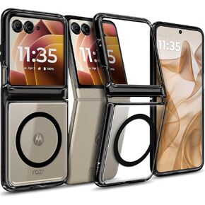 YZB Magnetic for Motorola Edge 2024 Case [متوافق مع Magsafe] النحيف الملاءمة الخفيفة الخفيفة ، الحماية من الدرجة العسكرية ، الظهر المقاوم للصفرار ، مقاوم للخدش ، واضحة بلورية واضحة in Kuwait