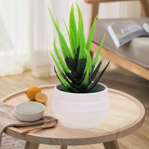 Mini Artificial Aloe Succulents Plants Pots Green Simple Fake Plants Home Garden Office Table Potted Decoration,Type B (13 * 11cm) in Saudi Arabia