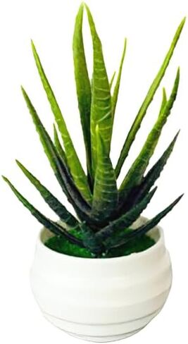Mini Artificial Aloe Succulents Plants Pots Green Simple Fake Plants Home Garden Office Table Potted Decoration,Type B (13 * 11cm) in Saudi Arabia