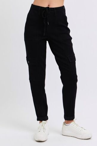 Judy Blue Women's High Waist Cargo Cuffed Jogger Plus Size in Saudi Arabia