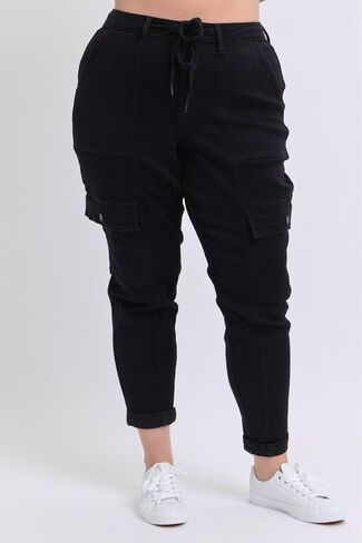 Judy Blue Women's High Waist Cargo Cuffed Jogger Plus Size in Saudi Arabia