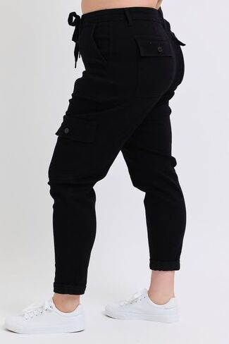 Judy Blue Women's High Waist Cargo Cuffed Jogger Plus Size in Saudi Arabia