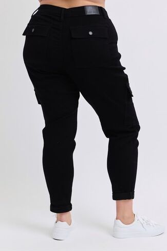 Judy Blue Women's High Waist Cargo Cuffed Jogger Plus Size in Saudi Arabia