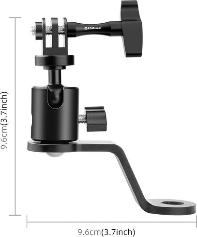 PULUZ Motorcycle Mirror/Pinch Bolt Mount Fixed Metal Bike Holder Mount for DJI Osmo Action/GoPro Hero 7 / Hero 6 / Hero 5 Hero 4 Session Xiaoyi MiJia Sport Camera in Saudi Arabia