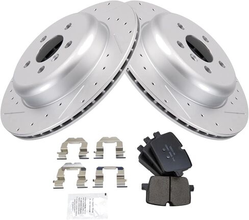 TRQ Rear Brake Pad and Rotor Set Ceramic G Coated Rotors Compatible with 2019-2020 BMW 330i 330i xDrive 2019-2021 Z4 in Saudi Arabia