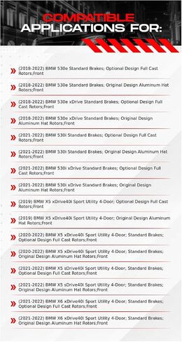 R1 Concepts Front Brake Kit For 2018-2022 BMW 530e, 2017-2022 BMW 530i, 2017-2019 BMW 540i, 2019-2022 BMW X5| Blank Brake Rotors| Semi-Metallic Brake Pads and Rotors Kit| Hardware included in Saudi Arabia