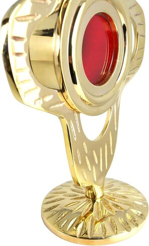 Needzo Small Brass Monstrance, Decorative Reliquary, Catholic Church Supplies, 4.5 x 6 Inches in Saudi Arabia