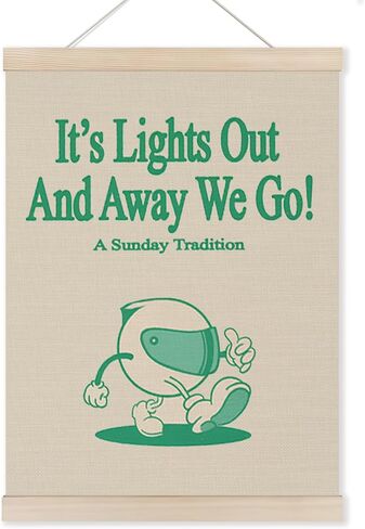 Retro Wall Decor, Retro Formula 1 Poster, It's Lights Out And Away We Go Wall Art Poster, Trendy Wall Art Decor Posters for Girls Room Dorm Aesthetic, 12x16 Inches in Saudi Arabia