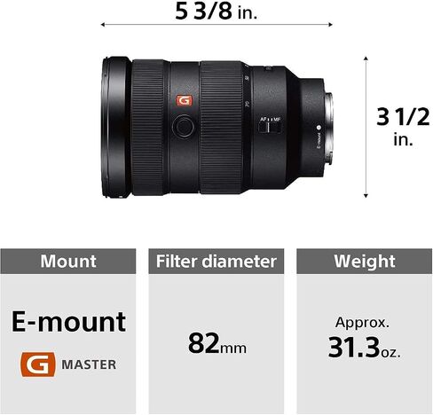 حزمة عدسة تكبير كاملة الإطار Sony FE مقاس 24-70 مم F2.8 GM مع حقيبة عدسة وبطاقة ذاكرة 128 جيجابايت و64 جيجابايت وسترة مطر + المزيد | سوني 24-70 in Saudi Arabia