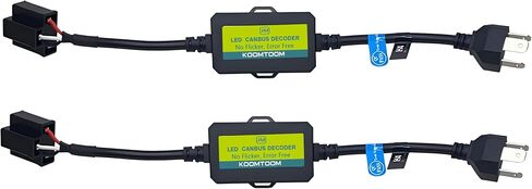 KOOMTOOM 9005/9006/9012 مصابيح LED CANbus Decoder - حزام مضاد للوميض للمصابيح الأمامية، تحذير لوحة القيادة بدون أخطاء EMC Canceller (9005/9006/9012) in Kuwait