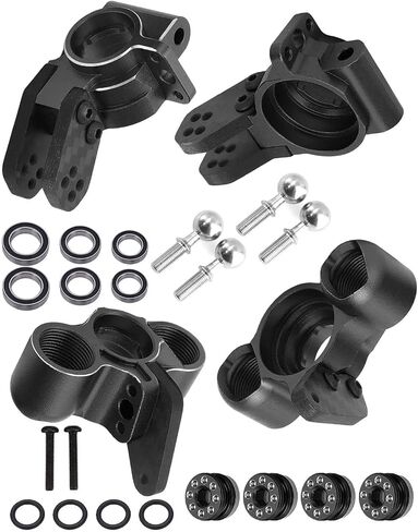 Aluminum Front Knuckles Steering Blocks &Rear Hub Stub Axle Carriers Upgrades Part for ARRMA 1/8 Typhon/Talion 6S BLX,1/7 Felony/Mojave/Infraction 6S BLX,Navy Blue in Saudi Arabia