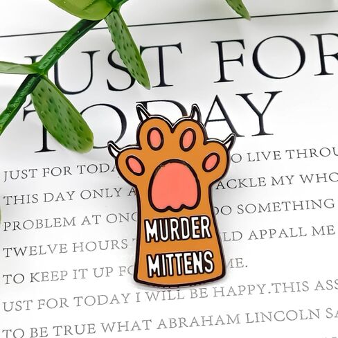 Cute Cat Claw Murder Mittens Badge Pin - Fun Series - Enamel Lapel Pin - Plated Badge for Clothing, Bags, and Lanyards in Saudi Arabia