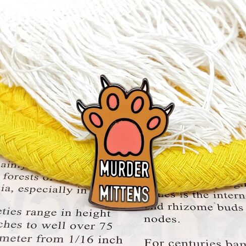 Cute Cat Claw Murder Mittens Badge Pin - Fun Series - Enamel Lapel Pin - Plated Badge for Clothing, Bags, and Lanyards in Saudi Arabia