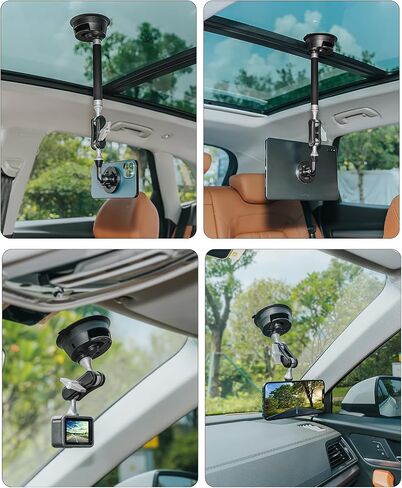 PULUZ Magnetic Quick Release Base Mount for Insta360 Ace/Ace Pro, Aluminum Snap-On Magnetic Quick-Release Combo Base with 1/4 Screw Hole and Universal Adapter for Filming (Magnetic Kit) in Saudi Arabia