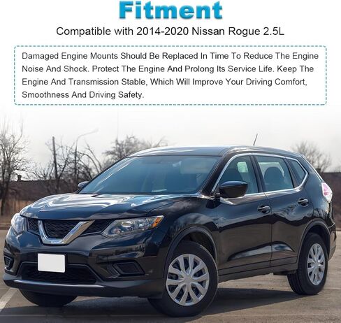 JDMON قطعة واحدة من حامل المحرك الأمامي الأيمن لاستبدال 2014-2020 Nissan Rogue 2.5L متوافق مع A4366، MK4366، 113504BA0A in Saudi Arabia