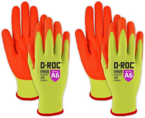 MAGID D-ROC AeroDex ANSI A6 VersaTek Grip Coated Work Glove, 1 Pairs, Size 10/XL (GPD683) in Kuwait