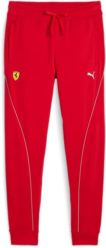بنطلون رياضي سكوديريا فيراري ريس من PUMA للرجال برباط كاجوال - أحمر - مقاس L in Kuwait