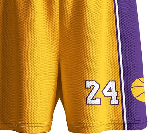 Kids Basketball Jerseys #24 Classic Mesh Tank Top Shorts for Boys Girls Sleeveless Athletic Training Uniforms in Saudi Arabia