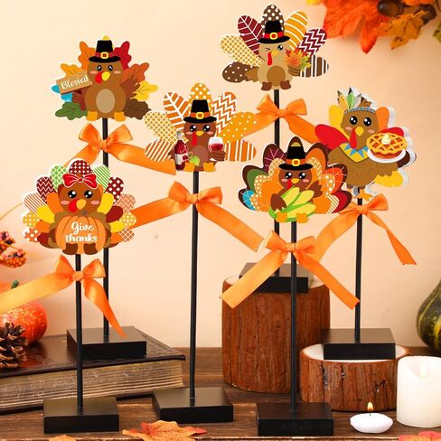 6 Pcs Valentine's Day Heart Wooden Sign Set Heart Shape Tall Standing Table Sign Love Table Centerpiece Valentine's Day Tabletop Decor Farmhouse Wood Block for Wedding Party Home Decorations in Kuwait