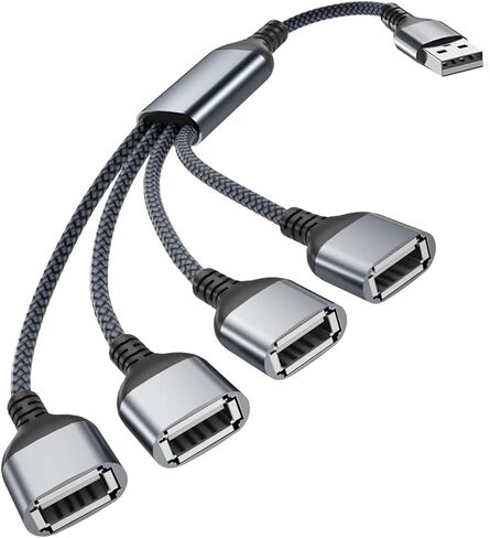 Basesailor USB Splitter Y Cable 3.3FT,1 Male to 4 Female USB-A Expander Hub,New in Kuwait