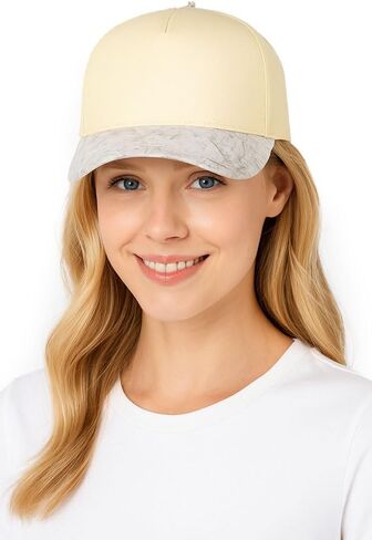 ScarvesMe Unisex Women Men Two Tone Canvas Cotton Snapback Trucker Hat Baseball Cap in Saudi Arabia
