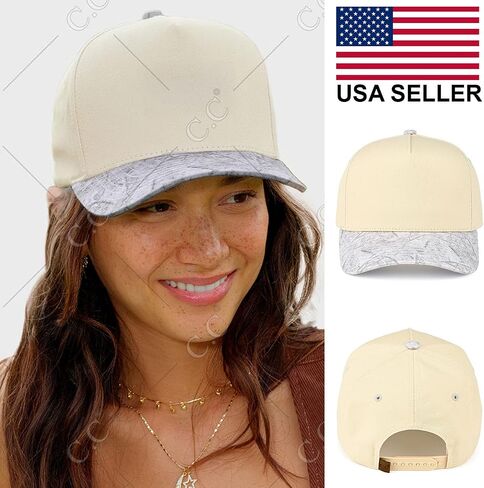 ScarvesMe Unisex Women Men Two Tone Canvas Cotton Snapback Trucker Hat Baseball Cap in Saudi Arabia