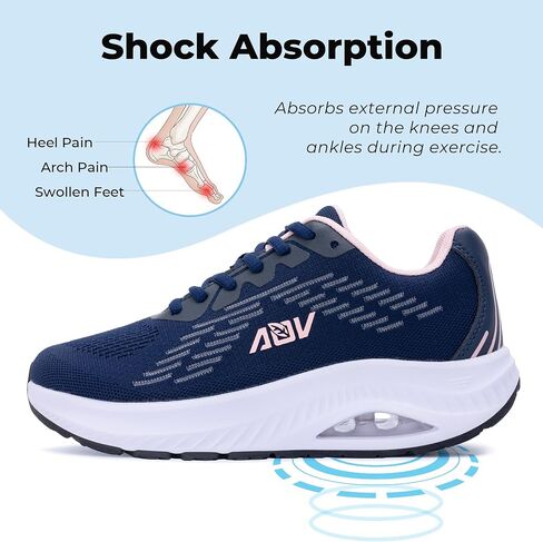 Wide Toe Box Shoes Women with Arch Support Orthotic Plantar Fasciitis Walking Shoes Air Tennis Sneakers in Saudi Arabia