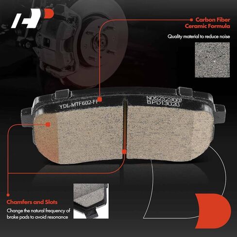 A-Premium 12.60 in (320 mm) Front Vented Disc Brake Rotors + Ceramic Pads Kit Compatible with Select Kia Models - Sedona 2015 2016 2017 2018 2019 2020, 3.3L, 6-PC Set in Saudi Arabia